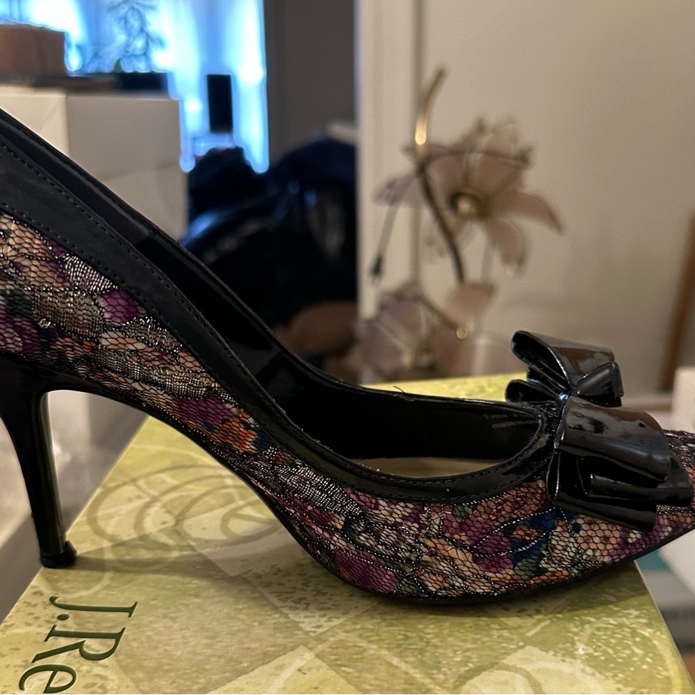 Elegant Black and Purple Women's Heels